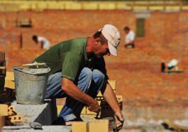 mason, building, bucket