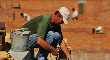 mason, building, bucket